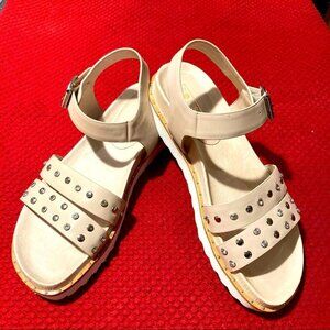 SOL SANA Sz 41 (US 10) Designed in Australia Studs Jewels Buckle Sandals